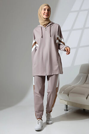 Kadın Mevsimlik Penye Alt Üst Spor Ve Rahat Ikili Tunik Pantolon Şık Tesettür Takım