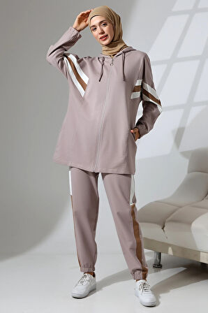 Kadın Mevsimlik Penye Alt Üst Spor Ve Rahat Ikili Tunik Pantolon Şık Tesettür Takım