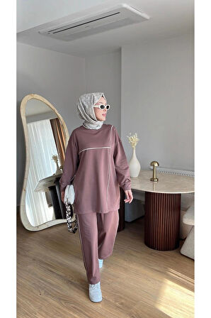 OLİVİA KADIN MEVSİMLİK PENYE ALT ÜST SPOR VE RAHAT TESETTÜR İKİLİ TAKIM