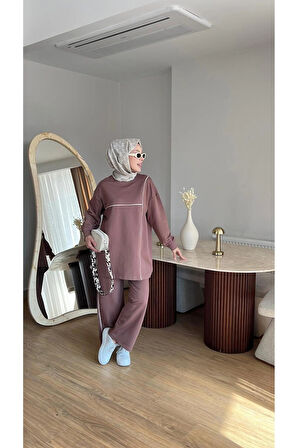 OLİVİA KADIN MEVSİMLİK PENYE ALT ÜST SPOR VE RAHAT TESETTÜR İKİLİ TAKIM