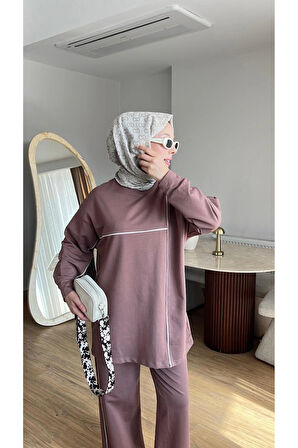 OLİVİA KADIN MEVSİMLİK PENYE ALT ÜST SPOR VE RAHAT TESETTÜR İKİLİ TAKIM