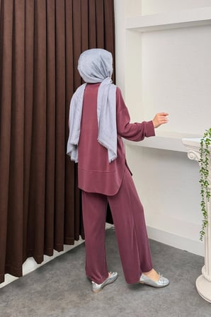 Kalina Model İthal Pike Kumaş Cep Detaylı Kadın Takım