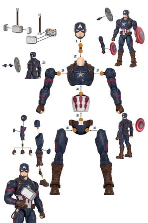 Marvel Infinity Saga Captain America Figür Yapım Seti - 94 Parça Lisanslı Aksiyon Figürü Oyuncak