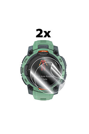 GARMIN Instinct 3 – 45 mm ile uyumlu IPG HydroGel Ekran Koruyucu (2 Adet)