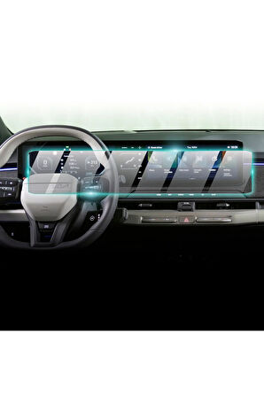 Kia 2024 - 2023 EV3 - EV6 12,3" Navigasyon +12,3" Gösterge Paneli  IPG ProActive Ekran Koruma uyumlu