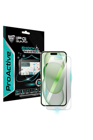 iPhone 15 Plus için 9H Nano IPG ProActive Ekran Koruyucu, Pürüzsüz Cam Bitiş