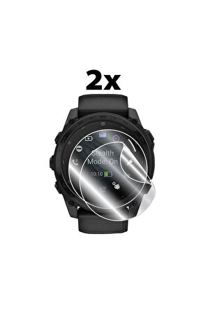 Garmin Tactix 8 – 51 mm uyumlu  AMOLED - SOLAR - AB ELITE IPG HydroGel Ekran Koruyucu (2 Adet)