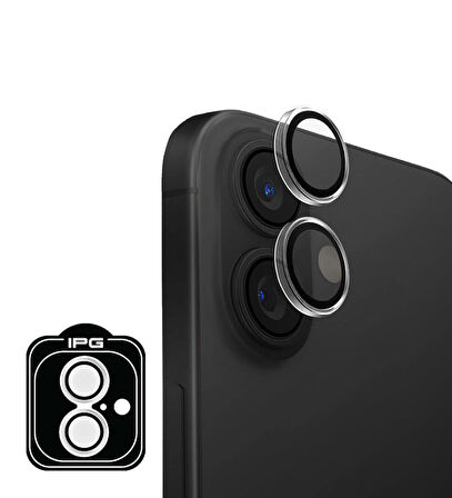 iPhone 16 / 16 Plus için IPG ProLENS Şeffaf Kamera Lens Koruma, HD Görünümlük, Temperli Cam, Çizilmez Lens Kapağı