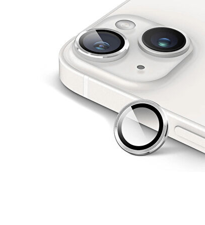 iPhone 14 / 14 Plus için IPG ProLENS Kamera Lens Koruyucu Alüminyum CD Çerçeveli, Kırılmaz Cam