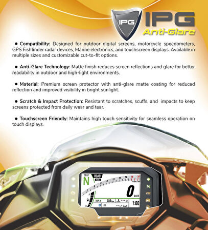 Harley Davıdson 2014-2018 Boom! Box 6.5gt Gösterge Paneli Için Ipg Anti-Glare (Mat) Ekran Koruyucu