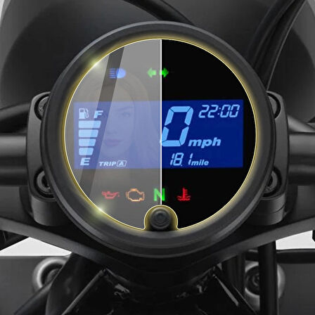 Honda 2017-2019 Cmx 500 Rebel / Rebel 250 Uyumlu Gösterge Paneli Ipg Anti-Glare (Mat) Ekran Koruyucu