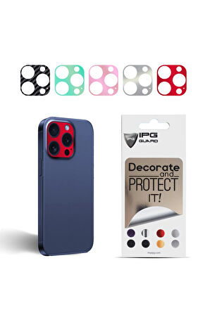 iPhone 14 Pro - Pro Max Arka Kamera Dekoratif Sticker Koruyucu Set – 5 Renk, Çizilmeye Dayanıklı Kamera Koruyucu