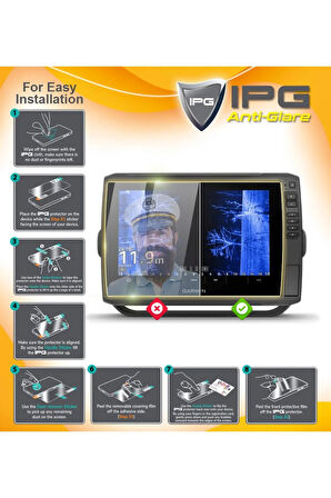 Humminbird SOLIX 12 CHIRP MEGA SI+ G3 - IPG Anti-Glare Yansıma Önleyici Mat Ekran Koruyucu