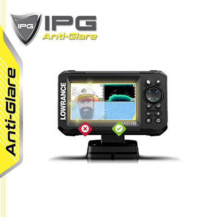 Lowrance EAGLE 5in FishFinder - IPG Anti-Glare Yansıma Önleyici Mat Ekran Koruyucu