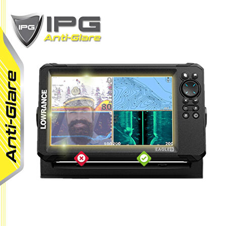 Lowrance EAGLE 9in FishFinder - IPG Anti-Glare Yansıma Önleyici Mat Ekran Koruyucu