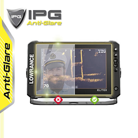 Lowrance Elite FS 10 FishFinder - IPG Anti-Glare Yansıma Önleyici Mat Ekran Koruyucu