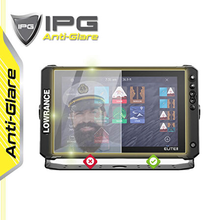 Lowrance Elite FS 12 FishFinder - IPG Anti-Glare Yansıma Önleyici Mat Ekran Koruyucu