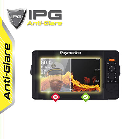 Raymarine Element 9 HV CHIRP Sonar GPS - IPG Anti-Glare Yansıma Önleyici Mat Ekran Koruyucu