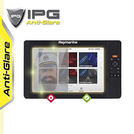 Raymarine Element 12 HV CHIRP Sonar GPS - IPG Anti-Glare Yansıma Önleyici Mat Ekran Koruyucu