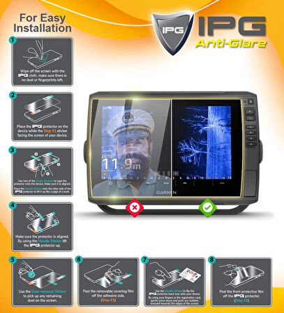 Simrad NSS9 evo3S 9 Inch Chartplotter Fishfinder - IPG Anti-Glare Yansıma Önleyici Mat Ekran Koruyucu
