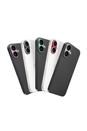 iPhone 16 Plus Arka Kamera Dekoratif Sticker Koruyucu Set – 5 Renk, Çizilmeye Dayanıklı Kamera Koruyucu