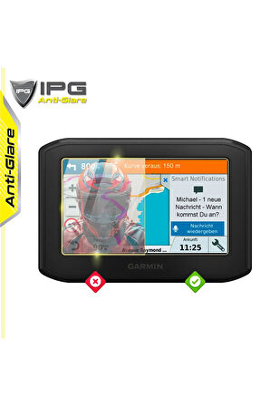 Garmin zumo 396 LMT-S 4.3" için IPG Anti-Glare Parlama Önleyici Mat Ekran Koruyucu