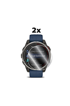 Garmin quatix® 8 47mm Hydrogel (İnce TPU) ile uyumlu Ekran Koruyucu (2 Adet)