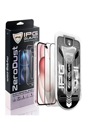 IPG Zero Dust, iPhone 15 Pro için Toz Önleyici Aplikatörlü Temperli Cam Koruma (2 Adet)