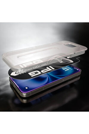 IPG Zero Dust, iPhone 16e için Toz Önleyici Aplikatörlü Temperli Cam Koruma (2 Adet)