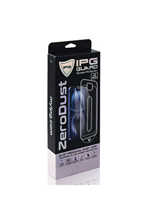 IPG Zero Dust, iPhone 16e için Toz Önleyici Aplikatörlü Temperli Cam Koruma (2 Adet)