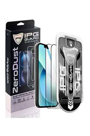 IPG Zero Dust, iPhone 13 / 13 Pro / 14 için Toz Önleyici Aplikatörlü Temperli Cam Koruma (2 Adet)