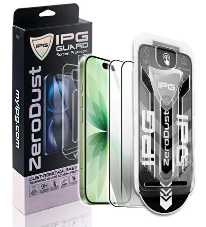 IPG Zero Dust, iPhone 17 için Toz Önleyici Aplikatörlü Temperli Cam Koruma (2 Adet)