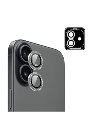 iPhone 17 için ProLENS Kamera Lens Koruyucu Elmas Taş Çerçeveli, Kırılmaz Cam