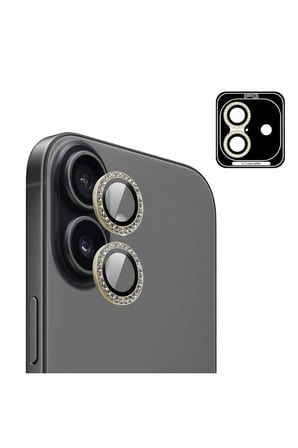 iPhone 17 için ProLENS Kamera Lens Koruyucu Elmas Taş Çerçeveli, Kırılmaz Cam