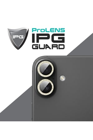 iPhone 17 için ProLENS Kamera Lens Koruyucu Elmas Taş Çerçeveli, Kırılmaz Cam