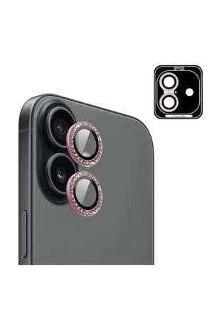 iPhone 17 için ProLENS Kamera Lens Koruyucu Elmas Taş Çerçeveli, Kırılmaz Cam