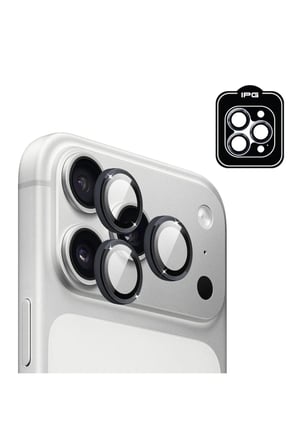 iPhone 17 Pro / iPhone 17 Pro Max için ProLENS Kamera Lens Koruyucu Alüminyum CD Çerçeveli, Kırılmaz Cam