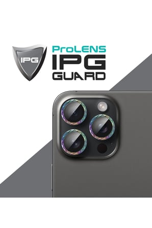 iPhone 14 Pro / 14 Pro Max için ProLENS Kamera Lens Koruyucu Elmas Kesim Çerçeveli, Kırılmaz Cam