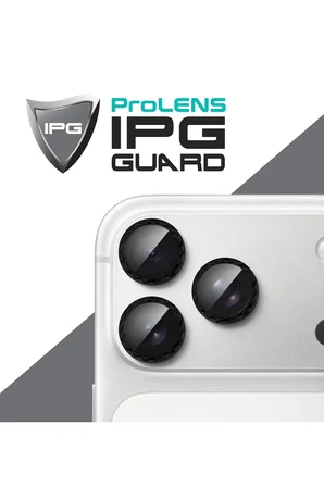 iPhone 17 Pro / 17 Pro Max için ProLENS Kamera Lens Koruyucu Elmas Kesim Çerçeveli, Kırılmaz Cam