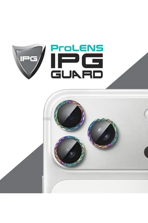 iPhone 17 Pro / 17 Pro Max için ProLENS Kamera Lens Koruyucu Elmas Kesim Çerçeveli, Kırılmaz Cam