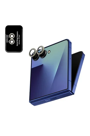 Samsung Galaxy Z Flip 7 için ProLENS Kamera Lens Koruyucu Elmas Taş Çerçeveli, Kırılmaz Cam