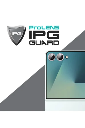 Samsung Galaxy Z Flip 7 için ProLENS Kamera Lens Koruyucu Elmas Taş Çerçeveli, Kırılmaz Cam