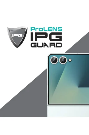 Samsung Galaxy Z Flip 7 için ProLENS Kamera Lens Koruyucu Elmas Taş Çerçeveli, Kırılmaz Cam