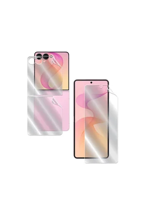 Samsung Galaxy Z Flip 8 (İç Dış ekran ve Arka Kapak) için IPG Hydrogel (İnce TPU) Koruyucu