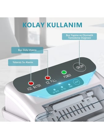 Euhomy Bullet (Kapsül) Buz Makinesi Beyaz