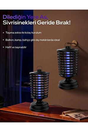 Sinek Öldürücü Elektrikli Sivrisinek Yakalayıcı Sinek Işık Tuzağı Sinek Savar  Askılı Sinek Öldürücü
