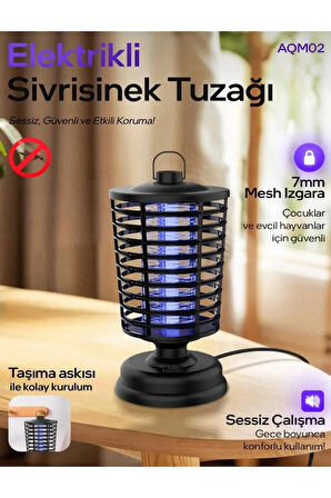 Sinek Öldürücü Elektrikli Sivrisinek Yakalayıcı Sinek Işık Tuzağı Sinek Savar  Askılı Sinek Öldürücü