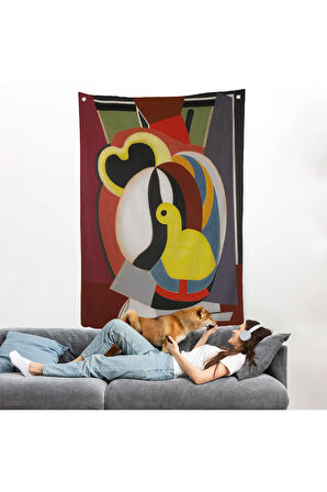 Auguste Herbin - Soyut Sanat Kompozisyon Duvar Örtüsü-8102