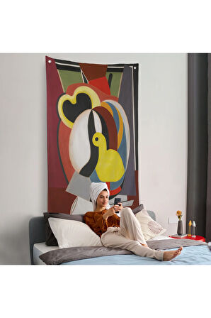 Auguste Herbin - Soyut Sanat Kompozisyon Duvar Örtüsü-8102