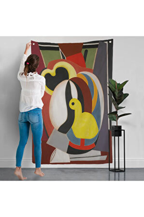 Auguste Herbin - Soyut Sanat Kompozisyon Duvar Örtüsü-8102